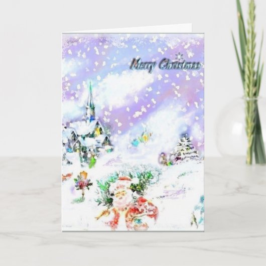 Laat het sneeuwen feestdagen kaart (Voorkant)