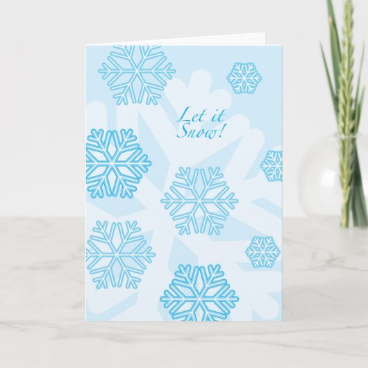 Laat het sneeuwen. feestdagen kaart (Voorkant)