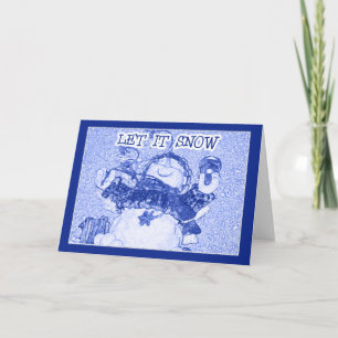 Laat het sneeuwen feestdagen kaart