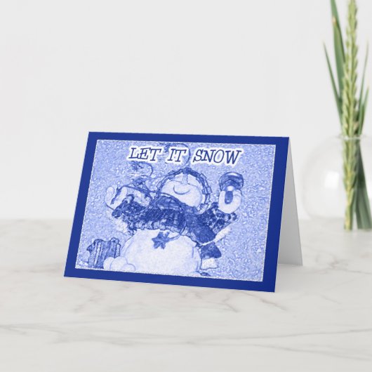 Laat het sneeuwen feestdagen kaart (Voorkant)