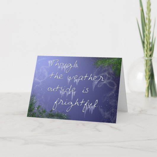 Laat het sneeuwen feestdagen kaart (Voorkant)