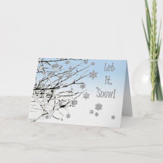 Laat het sneeuwen feestdagen kaart (Voorkant)