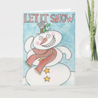 Laat het sneeuwen feestdagen kaart