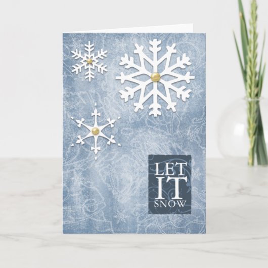 Laat het sneeuwen feestdagen kaart (Voorkant)