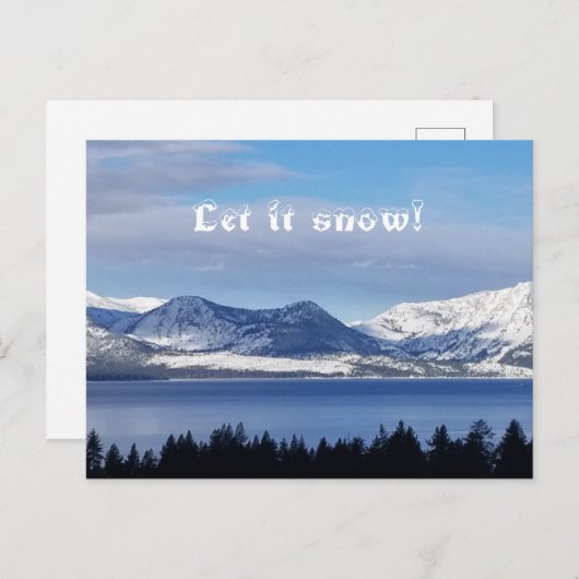 Laat het sneeuwen. feestdagenkaart (Voorkant / Achterkant)