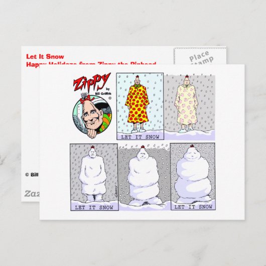 Laat het sneeuwen feestdagenkaart (Voorkant / Achterkant)