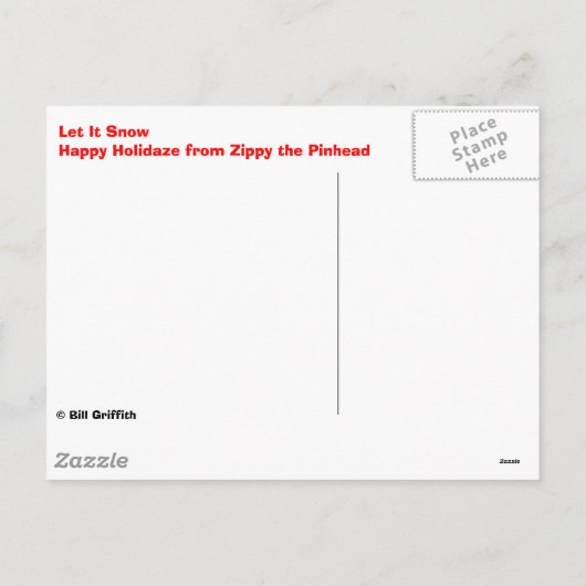 Laat het sneeuwen feestdagenkaart (Achterkant)