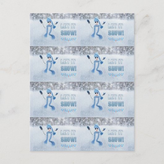 Laat het sneeuwen feestdagenkaart (Voorkant)