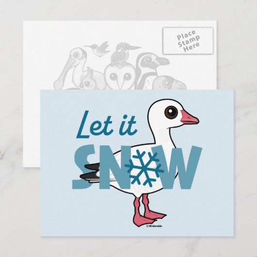 Laat het sneeuwen. feestdagenkaart (Voorkant / Achterkant)