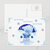 LAAT HET SNEEUWEN FEESTDAGENKAART (Voorkant / Achterkant)