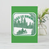 Laat het sneeuwen feestdagenkaart (Staand voorkant)