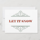 Laat het sneeuwen feestdagenkaart (Voorkant)