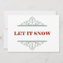 Laat het sneeuwen feestdagenkaart