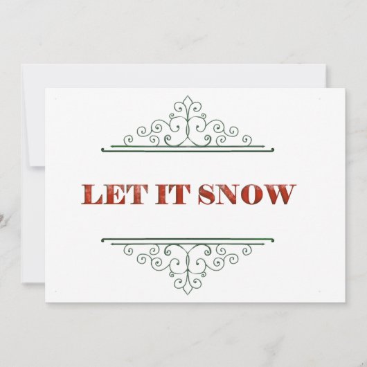 Laat het sneeuwen feestdagenkaart (Voorkant)