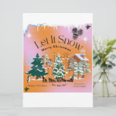 Laat het sneeuwen feestdagenkaart (Staand voorkant)