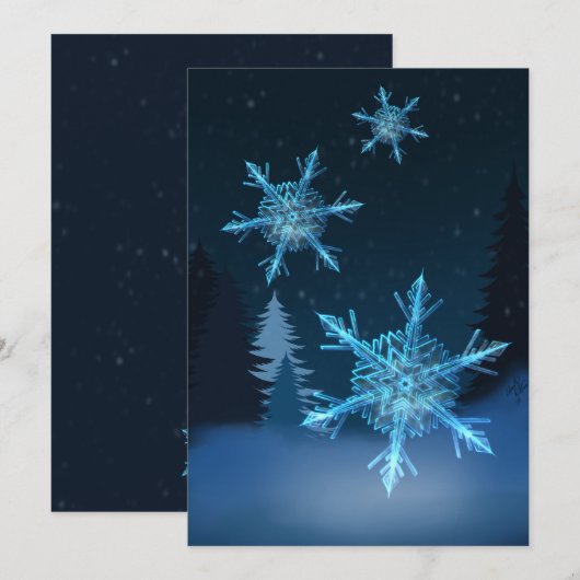 Laat het sneeuwen feestdagenkaart (Voorkant / Achterkant)