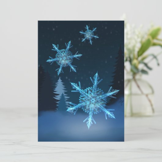 Laat het sneeuwen feestdagenkaart (Staand voorkant)