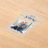 "Laat het sneeuwen" feestelijke fotovakantie Acryl Uitnodigingen (Laagn)