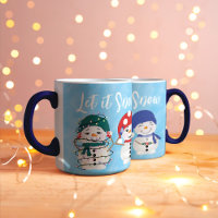 Laat het sneeuwen feestelijke sneeuwpoppen Waterve