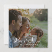 Laat het sneeuwen fel kerstkaart voor het gezin (Voorkant)