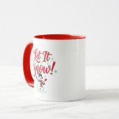 Laat het Sneeuwen! Festieve Koffiemok Mok (Voorkant links)