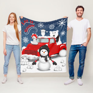 Laat het sneeuwen fleece deken