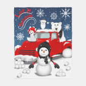 Laat het sneeuwen fleece deken (Voorkant)