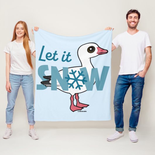 Laat het sneeuwen. fleece deken (In situ)