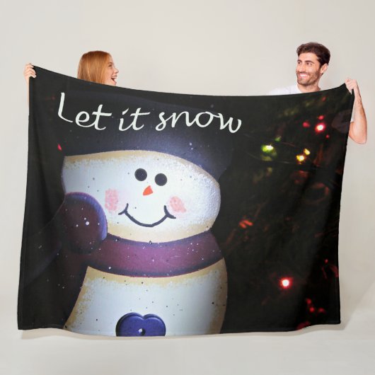 Laat het sneeuwen fleece deken (In situ)