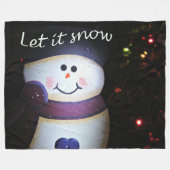 Laat het sneeuwen fleece deken (Voorkant (Horizontaal))