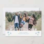 Laat het Sneeuwen Foto Feestdagenkaart (Voorkant)