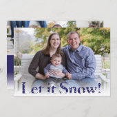 Laat het Sneeuwen Foto Kerstkaart (Voorkant / Achterkant)