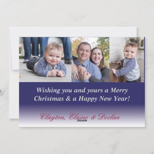 Laat het Sneeuwen Foto Kerstkaart (Achterkant)