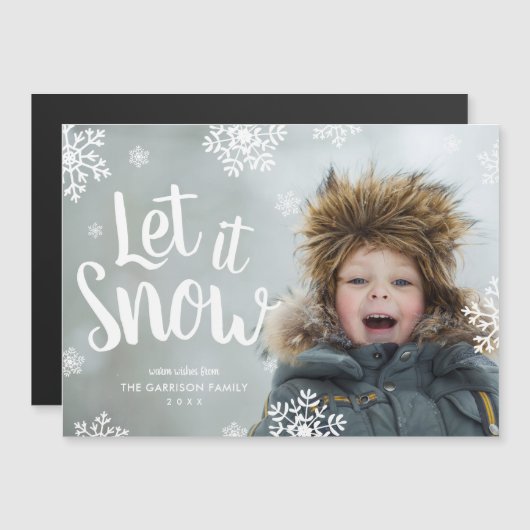 Laat het sneeuwen | Foto Overlay Magnetic Holiday  (Voorkant / Achterkant)