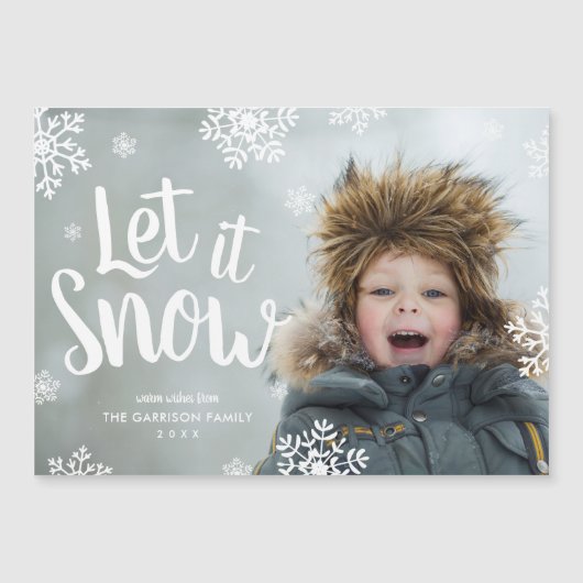 Laat het sneeuwen | Foto Overlay Magnetic Holiday  (Voorkant)
