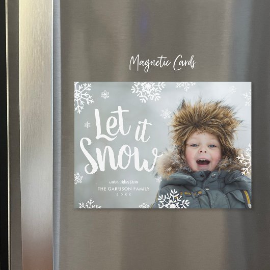 Laat het sneeuwen | Foto Overlay Magnetic Holiday 
