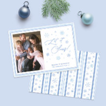 Laat het sneeuwen Foto Vrolijke Kerstfoto