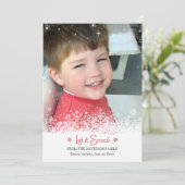Laat het Sneeuwen Fotokaart Feestdagenkaart (Staand voorkant)