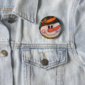 Laat het sneeuwen - Frosty Snowman Ronde Button 5,7 Cm (In situ)