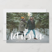 Laat het sneeuwen | Full Photo Holiday Card Feestdagenkaart (Voorkant)