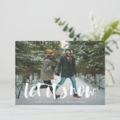 Laat het sneeuwen | Full Photo Holiday Card Feestdagenkaart (Staand voorkant)