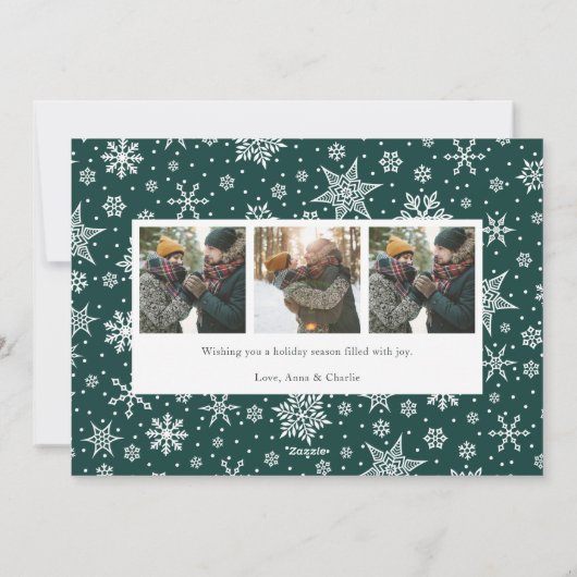 Laat het sneeuwen | Full Photo Holiday Card Feestdagenkaart (Achterkant)