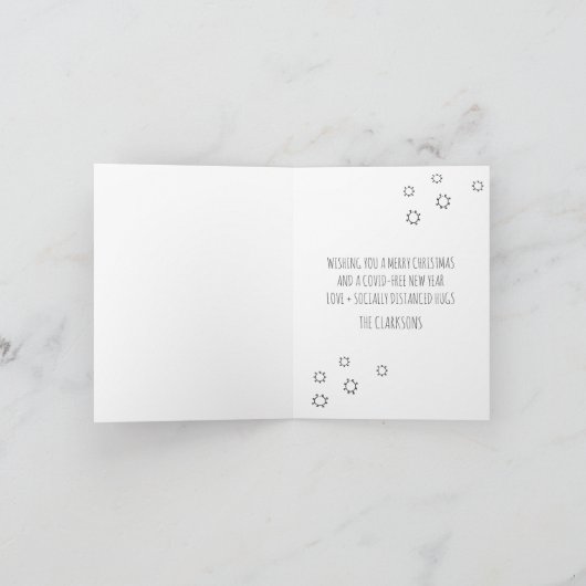 Laat het sneeuwen Funny Covid Kerstmis Feestdagen Kaart (Binnen)