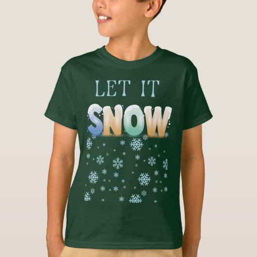 Laat het sneeuwen - Funny Xmas T-shirt (Voorkant)