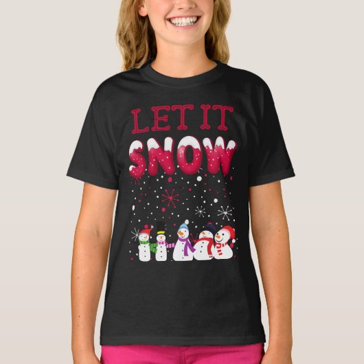 Laat het sneeuwen - Funny Xmas T-shirt (Voorkant)