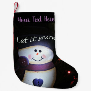 Laat het sneeuwen Gepersonaliseerde Kous Kleine Kerstsok