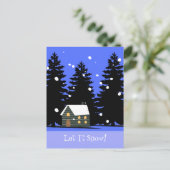 Laat het sneeuwen Gezellige Winter Gepersonaliseer Feestdagenkaart (Staand voorkant)