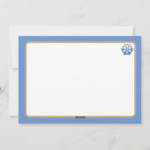 Laat het sneeuwen! Gouden en witte foto kerstkaart (Achterkant)