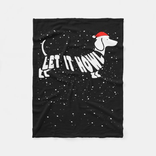 Laat het sneeuwen Grappige woordspeling Winter Dac Fleece Deken (Voorkant)