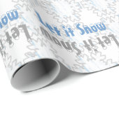 Laat het sneeuwen (grijze) Sneeuwvlokken Cadeaupapier (Rol Hoek)